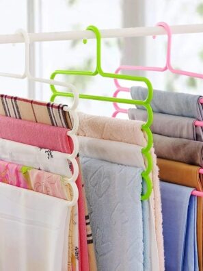 5 Layer Pants Clothes Hanger Wardrobe Storage Organizer - 1P