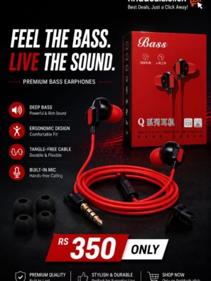 Premium Bass Earphones – Powerful Sound Experience