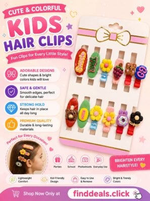 Cute & Colorful Kids Hair Clips