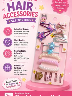 Cute & Colorful Hair Accessories Set for Kids