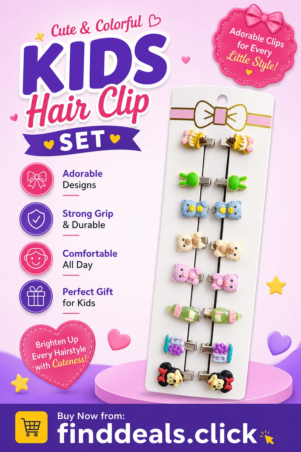 Kids Hair Clip Set